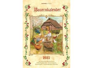 4251732341060 - Alpha Edition - Bauernkalender 2025 Wandkalender 237x34cm Bildkalender mit Wetterprognosen Bauernregeln und liebevollen Illustrationen Monatsüber