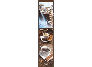 4251732341466 - Edition - Küchenplaner Kaffee 2025 Streifenkalender 113x495cm Kalender mit einer Spalte Notizmöglichkeiten für Termine leckere Torten- Ku