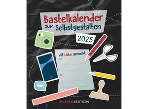 4251732341855 - Edition - Do-it Yourself schwarz 2025 21x24cm Bastelkalender mit Seiten aus hochwertigem Bastelkarton gestaltbares Titelblatt mit Jahreszahl