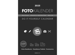 4251732341893 - Edition - Foto-Bastelkalender schwarz 2025 21x297cm Do it yourself Kalender mit Seiten aus hochwertigem Bastelkarton gestaltbares Titelblatt