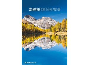 4251732343217 - Alpha Edition - Schweiz 2025 Bildkalender 237x34cm Wandkalender mit Platz für Notizen und vielen Infos Bilder aus der schönen Schweiz deutsches K