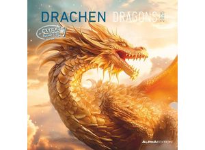 4251732344320 - Edition - Drachen 2025 Broschürenkalender 30x30cm Kalender mit Fantasy-Drachen Fantasy Motive Ferientermine DE AT CH und internationales Kal