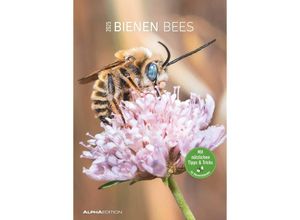 4251732344399 - Alpha Edition - Bienen 2025 Bildkalender 237x34cm Kalender mit hochwertigen Bienen-Motiven Mondphasen Kalenderwochen Ferientermine DE AT CH und