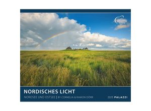 4251734300683 - PALAZZI - Nordisches Licht 2025 Wandkalender 60x50cm Posterkalender mit faszinierenden Polarlichter hochwertige Fotografie eine Reise in die magische Welt des Nordens internationales Kalendarium