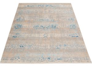 4251735600362 - Orientteppich Selena Teppiche Gr B L 120 cm x 170 cm 5 mm 1 St blau (grau türkis) Fransenteppich Gewebte Teppiche Vintage-Optik Kurzflor Teppich mit Fransen