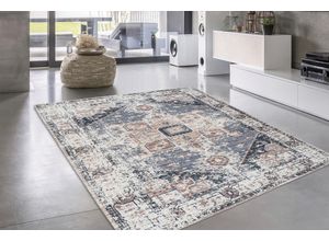 4251735603516 - Teppich HOME AFFAIRE Aniela Teppiche Gr B L 120 cm x 170 cm 10 mm 1 St braun (braun grau) Baumwollteppiche Baumwollteppich Wohnzimmer