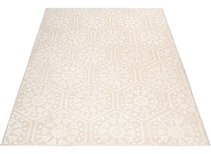 4251735604414 - Teppich MY HOME Stina Teppiche Gr B L 160 cm x 230 cm 7 mm 1 St beige (creme) Esszimmerteppiche Hoch-Tief-Effekt mit Muster Teppiche