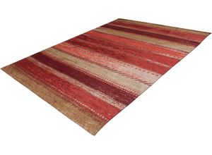 4251735609860 - Teppich CALO-DELUXE Ophir 205 Teppiche Gr B L 155 cm x 230 cm 8 mm 1 St bunt (rot bunt) Baumwollteppiche Kurzflor Wohnzimmer