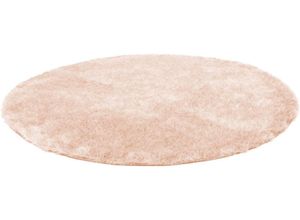 4251735614833 - Hochflor-Teppich CALO-DELUXE Masada 900 Teppiche Gr Ø 160 cm 40 mm 1 St rosa Esszimmerteppiche