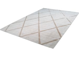 4251735623880 - Teppich CALO-DELUXE Viteox 210 Teppiche Gr B L 80 cm x 150 cm 13 mm 1 St grau (taupe) Esszimmerteppiche Viskose Kurzflor Wohnzimmer