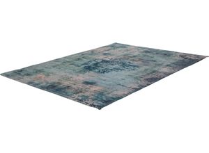 4251735636194 - Teppich CALO-DELUXE Layata 8034 Teppiche Gr B L 140 cm x 200 cm 9 mm 1 St blau (petrol) Esszimmerteppiche Kurzflor Wohnzimmer