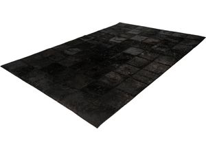 4251735636347 - Fellteppich CALO-DELUXE Rankel 205 Teppiche Gr B L 120 cm x 170 cm 5 mm 1 St schwarz Esszimmerteppiche echtes Rinderfell Wohnzimmer