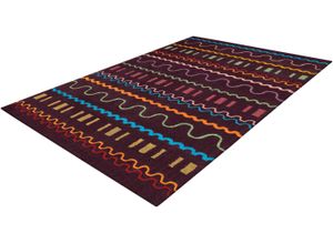 4251735641853 - Teppich CALO-DELUXE Fanahy 3065 Teppiche Gr B L 140 cm x 200 cm 17 mm 1 St lila (violett multi) Esszimmerteppiche Kurzflor Wohnzimmer