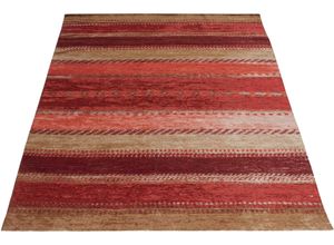 4251735642898 - Teppich HOME AFFAIRE Lewe Teppiche Gr B L 115 cm x 170 cm 8 mm 1 St bunt (rot multi) Baumwollteppiche Vintage flacher Teppich Pflegeleicht Weich