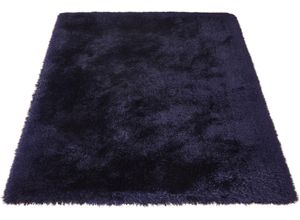 4251735643727 - Hochflor-Teppich Barin Teppiche Gr B L 80 cm x 150 cm 90 mm 1 St blau Esszimmerteppiche besonders weicher Teppich