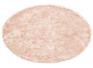 4251735644052 - Hochflor-Teppich BRUNO BANANI Alga Teppiche Gr Ø 160 cm 40 mm 1 St rosa Esszimmerteppiche Uni-Farben besonders weich und kuschelig