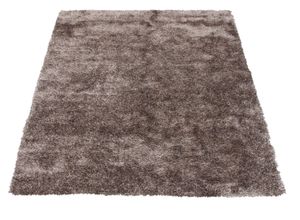 4251735644069 - Hochflor-Teppich BRUNO BANANI Alga Teppiche Gr B L 120 cm x 170 cm 40 mm 1 St grau (taupe) Esszimmerteppiche Uni-Farben besonders weich und kuschelig