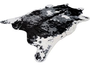 4251735658868 - Teppich MY HOME Dilara Teppiche Gr B L 160 cm x 230 cm 19 mm 1 St schwarz (schwarz weiß) Esszimmerteppiche Wohnzimmer