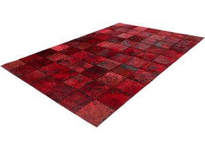 4251735661554 - Lederteppich MY HOME Toska Teppiche Gr B L 120 cm x 170 cm 5 mm 1 St rot Esszimmerteppiche Wohnzimmer