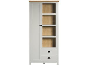 4251737600339 - Ebuy24 - Landside Vitrinenschrank 2 Türen 2 Schubladen grau - Grau