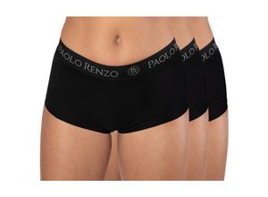 4251742105829 - Paolo Renzo® Damen Baumwoll Panty SPORT LINE 6 Paar - Größe S - Schwarz