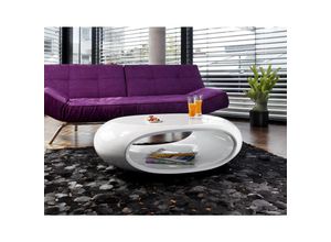 4251744800197 - Lomadox - Couchtisch 100x70x32 cm weiß Fiberglas 323670