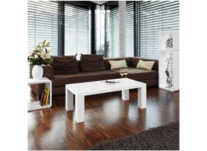 4251744801750 - Salesfever - Couchtisch 120x60x40 cm weiß 399279