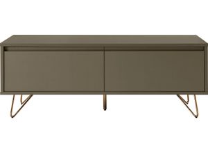 4251744806588 - Lowboard SALESFEVER Sideboards Gr B H T 120 cm x 45 cm x 40 cm Grau 1 grau (grau gold) Lowboards Hairpin Beinen modernes TV-Board Fernsehschrank mit Klappendämpfer