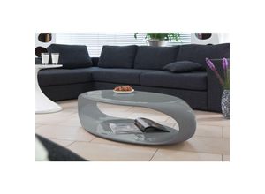 4251744808155 - Salesfever - Couchtisch 120x60x30 cm grau Fiberglas 395202