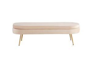 4251744810271 - Dynamic24 - Sitzpouf oval lang aus Samt Beige 397244