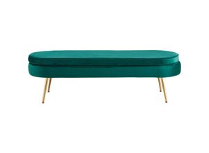 4251744810295 - Sitzpouf oval lang aus Samt Grün 397268