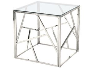 4251744813029 - Dynamic24 - Beistelltisch Silber 55x55 cm 371572