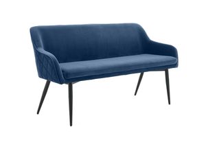 4251744815832 - Sitzbank 160 cm Samt Blau 368695