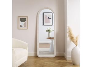 4251744817386 - Ganzkörperspiegel SALESFEVER Bristol Ganzkörperspiegel 160 cm hoch beige B60cm H160cm T3cm MDF Polyester Spiegelglas Spiegel Einzigartiger abgerundeter Rahmen aus Kunstfell 4251744817386 - Ganzkörperspiegel SALESFEVER Bristol Ganzkörperspiegel 160 cm hoch beige B60cm H160cm T3cm MDF Polyester Spiegelglas Spiegel Einzigartiger abgerundeter Rahmen aus Kunstfell