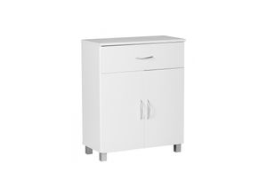 4251745758640 - Sideboard mit 2 Türen und Schublade Elegantes Design graue Füße verstellbarer Einlegeboden Baumwolltuch-Reinigung