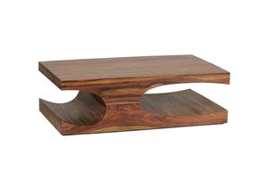 4251745758831 - Couchtisch TEKO Massivholz 2 Ablagefächer 118x38x70 cm handgefertigt pflegeleicht