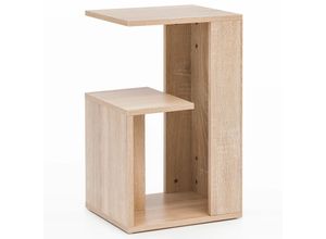 4251745760759 - Beistelltisch BRENTA Holz 3 Ablagen 35x61x30 cm Melaminharzbeschichtung