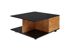 4251745761428 - Couchtisch RAPIDO 70x70x365 cm 2 Schubladen Rollen Melaminharzbeschichtung Weiß Anthrazit