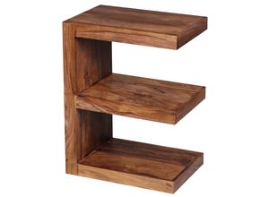 4251745763125 - Beistelltisch E Cube NAKO Akazienholz E-Konstruktion 45x30 cm 60 cm Höhe handgefertigt