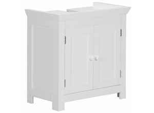 4251745764672 - Klassischer Landhausstil Waschbeckenunterschrank 50x25x41 cm MDF - Stabil & Geräumig