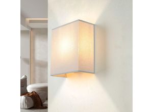 4251756309633 - Licht-erlebnisse - Wohnliche Wandlampe Grau Stoff wohnlich Up Down alice - Gipsgrau 4251756309633 - Licht-erlebnisse - Wohnliche Wandlampe Grau Stoff wohnlich Up Down alice - Gipsgrau