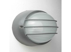 4251756313722 - Licht-erlebnisse - Wandlampe außen E27 IP44 Anthrazit Garten Haus Glas Aluminium Maritim - Anthrazit