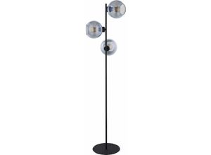 4251756314576 - Stehleuchte Wohnzimmer 160 cm in Grau Stehlampe - Schwarz Graphit