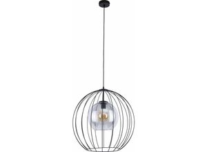 4251756317706 - Licht-erlebnisse - Hängelampe in Graphit Schwarz Esszimmer Leuchte - Schwarz Graphit