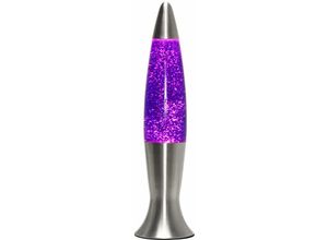 4251756333270 - Retro Glitterlampe ANGELINA Lila Silber 40 cm inkl Leuchtmittel Lavalampe Tischleuchte - Silber Lila Glitter 4251756333270 - Retro Glitterlampe ANGELINA Lila Silber 40 cm inkl Leuchtmittel Lavalampe Tischleuchte - Silber Lila Glitter