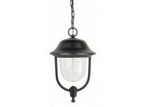 4251756344436 - Licht-erlebnisse - Hängelampe außen IP43 Schwarz ø 25 cm Rustikal E27 Außenlampe Hof - Schwarz