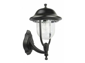 4251756344467 - Licht-erlebnisse - Wandleuchte außen IP43 Schwarz E27 Rustikal Außenlampe Wand Garten - Schwarz