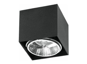 4251756346027 - Licht-erlebnisse - Deckenspot GU10 Grau Schwarz eckig Aluminium Deckenlampe - Schwarz