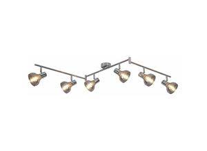 4251756354305 - Licht-erlebnisse - Deckenstrahler Schwarz Chrom Glas Metall Modern E14 Spot Deckenlampe Wohnzimmer - Chrom Getönt