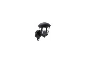 4251756355869 - Licht-erlebnisse - Außenlampe Wand Terrasse Haus IP44 Bewegungssensor Schwarz E27 Metall Rustikal - Schwarz